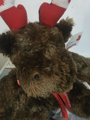 Peluche Reno Navideño De 25cm Canada Original