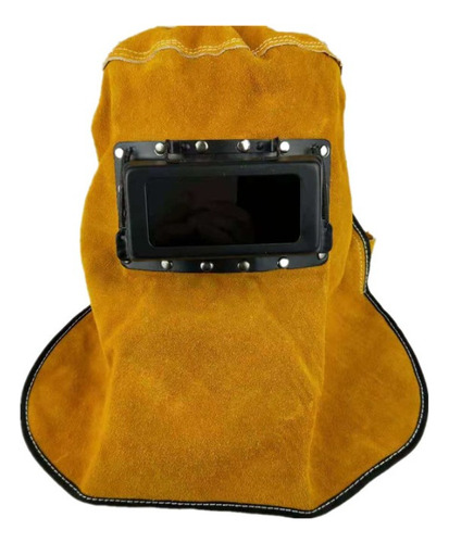 Spark Resistant Leather Welder Visor Helmet .
