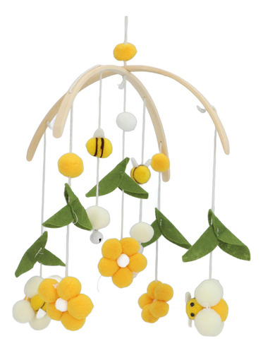 Cuna Móvil Con Forma De Abeja Para Bebé, Diseño De Flores, H