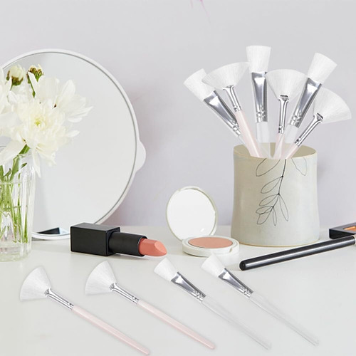 Brochas Para Máscara Facial Con Abanico Suave, 20 Cepillos
