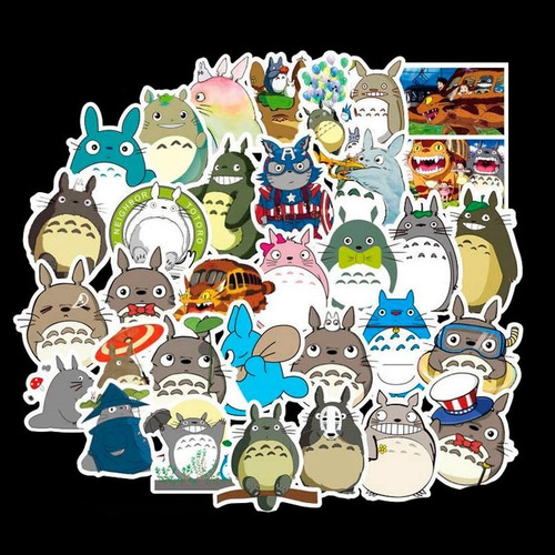 50 Stickers Totoro Etiquetas Autoadhesivas