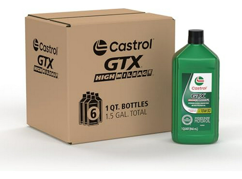 Aceite De Motor Sintético Castrol Edge High Mileage 10w-30,