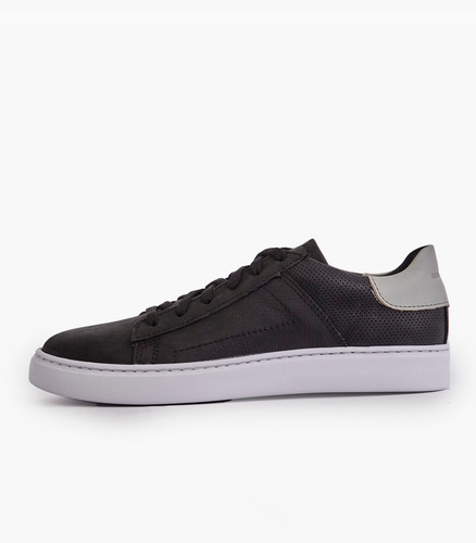 Zapatilla Boating Tanger Urbana De Cuero Negro Hombre 