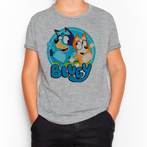 Remera Niño, Niñas, Unisex. Bluey- Dibujos Animados. D2