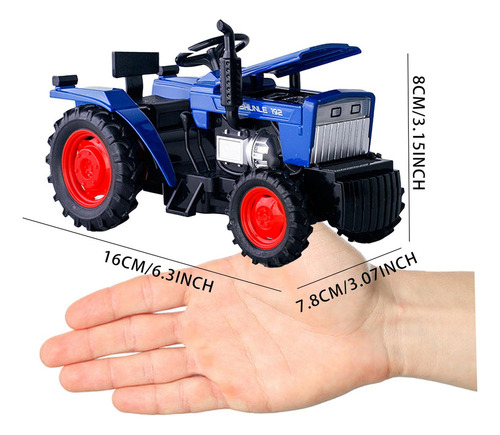 1:32 Modelo De Tractor Agrícola De Juguete Tractor Azul