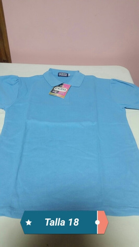 Chemise Escolar Color Azul Tipo Princesa  Nuevas