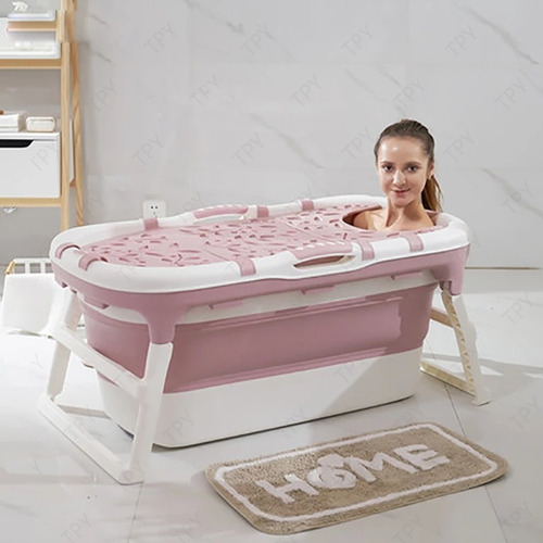 Imagen 2 de 9 de Bañera Plegable Adultos C/ Tapa Felcraft Para Bebe Niños