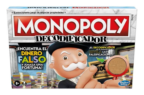 Juego De Mesa Monopoly Decodificador Hasbro Monoplio Español