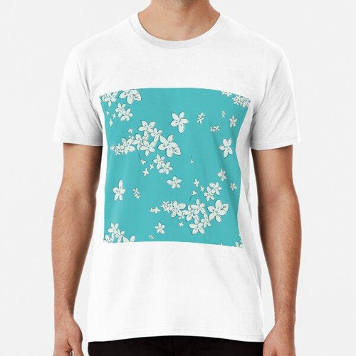 Remera David Rose Designs - Show Of Flowers (turquesa - Esca