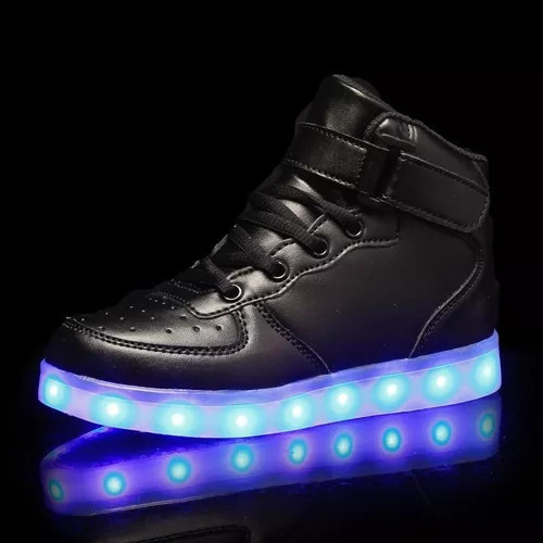 Sapatos De Luz Led Masculinos E Femininos, Carregando E