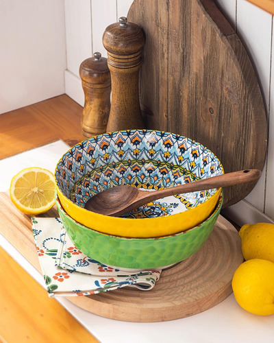 Juego De Ensaladeras Grandes De Plomo Henxfen Para Servir Ph