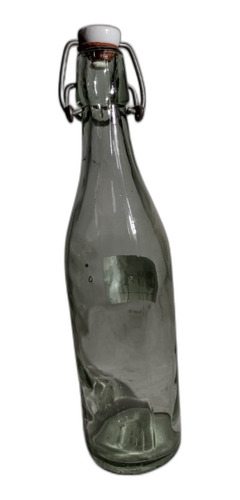 Antigua Botella Con Tapa Y Agarre De Metal (ref. 114 )