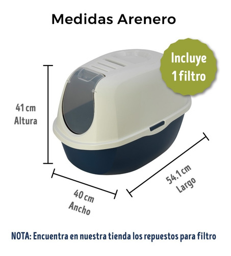 Arenero Para Gato Cerrado Con Filtro - Anti Olores Economico