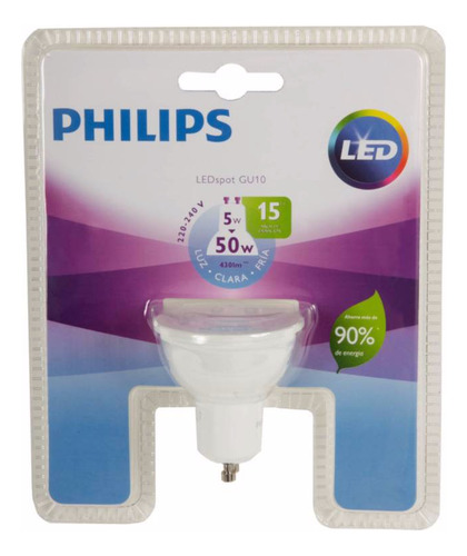 Dicroico Led 4.6w A 50w Philips Gu10 Luz Fria