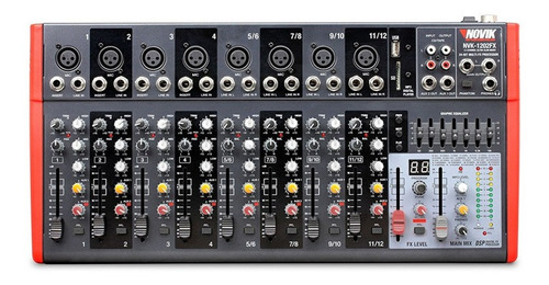 Mixer Consola Novik Nvk1202fx 12 Canales