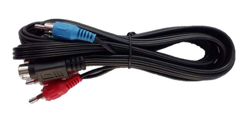 2 Piezas Cable Mini Din 9 Pines A 6 Macho Rca 1.3mts 