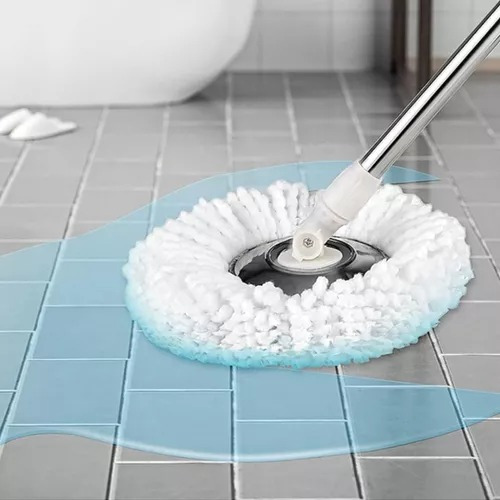 Set 6 Repuestos Microfibra Para Trapeador Spin Mop Giratorio