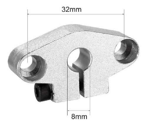 Kit 12 Suportes 8mm P/ Eixo Linear Cnc Router Mancal Shf8 3d