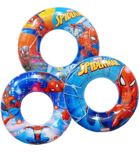 3 Salva Vidas Infantil Rueda Dona Araña Inflable #60 Cm