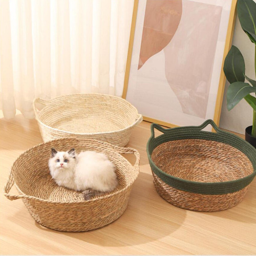 Cama Para Gatos Tejida A Mano, Cama Para Verde 45cmx15cm
