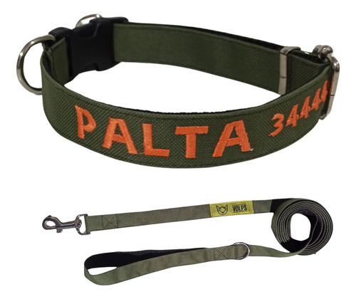 Kit Collar Personalizado C/identificación + Correa Lisa 3mts