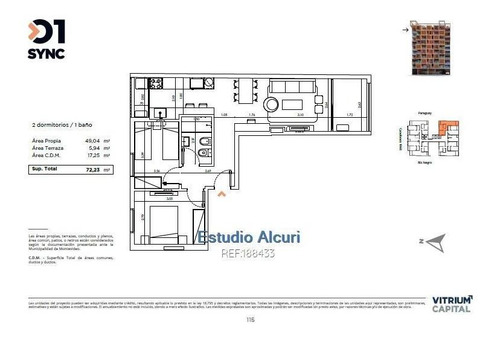 Imagen 10 de 13 de Venta 2 Dormitorios Proyecto En Obra 1er Piso Cw188433