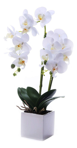 Leeman Arreglo De Flores Artificiales Con Phalaenopsis, Bon.