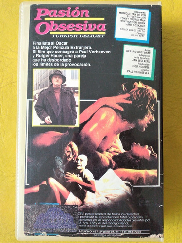 Pasion Obsesiva - Videocasete Original (Usado)