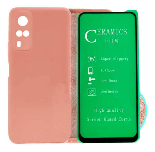 Funda Estuche Forro + Vidrio Ceramico Para Vivo Y51 / Y31