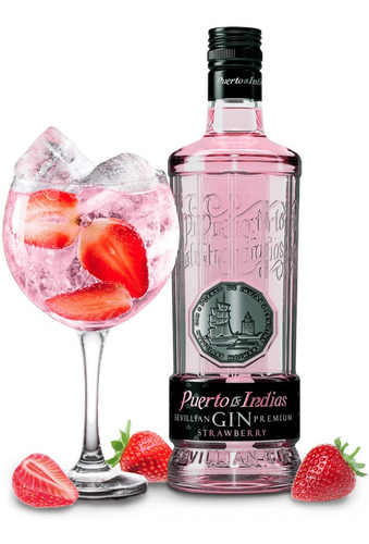 Imagen 1 de 1 de Gin Puerto De Indias Strawerry 70 Cl. Español