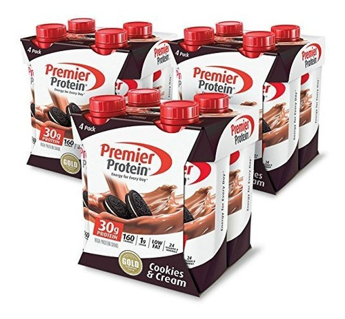 Premier Proteína Batido De Proteínas, Galletas Y Crema, 12 C