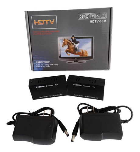 Extensor Hdmi Rj45 60 Metros Utp Rj45 Full Hd 1080p Extender