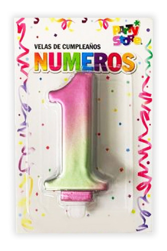 Vela Cumpleaños Numero Iridiscente - Lollipop