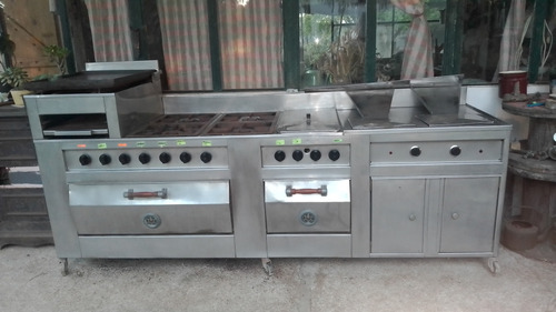 Cocina Acero Inox. Restoran Hotel Industria 4 Hornallas Gril