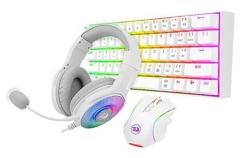 S129w Combo Redragon 3 En 1 K630rgbw + M607w + H350rgb-1-w Color del mouse Blanco Color del teclado Blanco