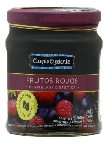 Mermelada Dietetica Frutos Rojos X300 Gr - Cuarto Creciente