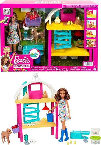  Barbie Con Gallinero, Animales, Masa, Moldes Y Mas 