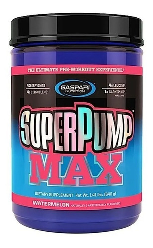 Pre Entreno Gaspari Super Pump Max 40 Serv Todos Los Sabores