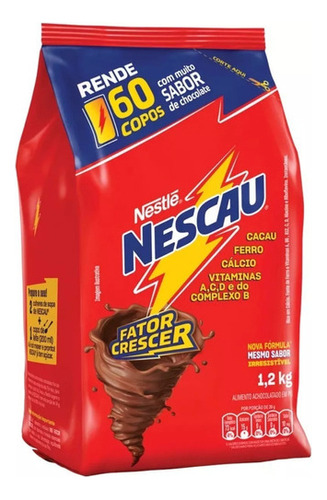 Nescau Achocolatado Em Pó Nestlé Embalagem Econômica 1,2 Kg