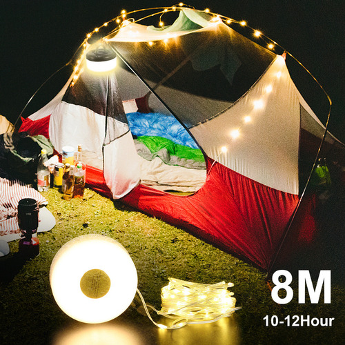 Cadena De Luces Led For Acampar, Impermeable, Colgante, Par