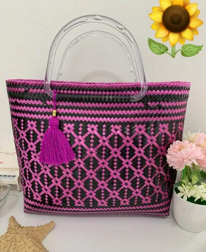 Bolsa de palma tejida hotsell