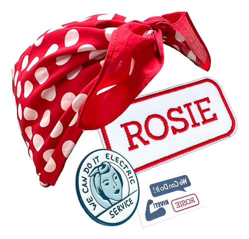 Podemos Kit De Disfraz De Rosie (kit De Alfileres De Esmalte