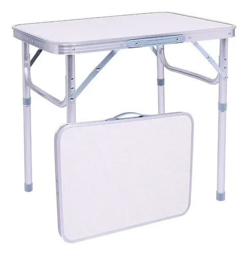 Vippy Mesa Camping Dobrável Alumínio 60x45cm Vira Maleta