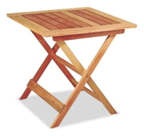 Mesa 75x75 Bar Eucaliptus +2 Silla Plegable Cordoba Madera Bar