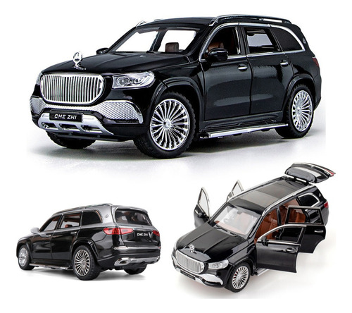 E Benz Maybach Gls600 Miniatura Metal Coche Con Luces Y E