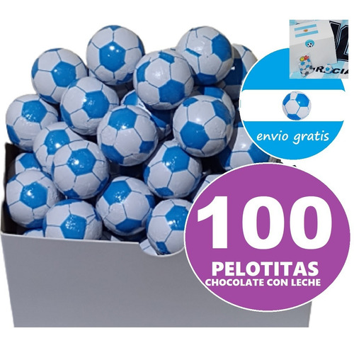 Combo Copa D Mundo 100 Pelotitas Futbol 3 Estellas Chocolate