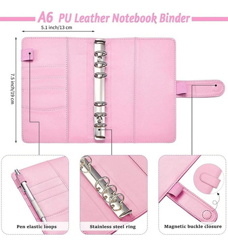Cartera De Carpeta De Sobres En Efectivo A6, Cuaderno Planif