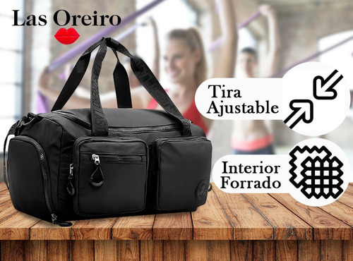 Imagen 4 de 10 de Bolso De Mujer Deportivo Las Oreiro Viaje Gym Reforzado New