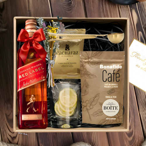 Regalo Caja Box Johnnie Walker Red Label + Café + Regalos