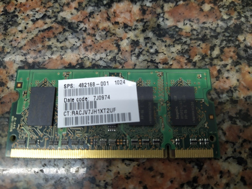Memoria Ram 1gb 2rx16 Pc2 6400s 12 Notebook